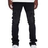 Crysp Denim Jake Cargo Flare Denim - 210000095681 Hidden Hype Clothing