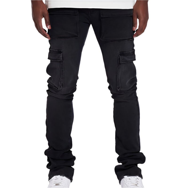 Crysp Denim Jake Cargo Flare Denim - 210000095681 Hidden Hype Clothing
