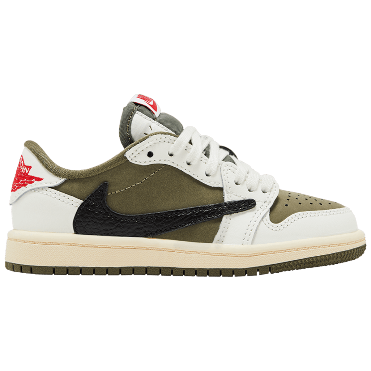 Jordan Retro 1 Low Travis Scott Pre School "Medium Olive" - 210000094515 Hidden Hype Clothing