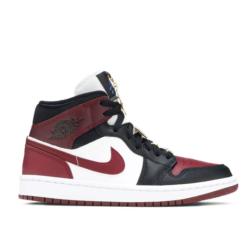 Jordan Retro 1 Mid Womens "Black Dark Beetroot" - 210000054881 Hidden Hype Clothing