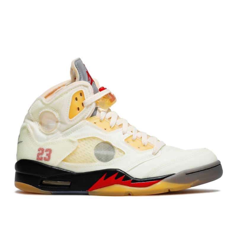Jordan X Off White Retro 5 "Sail" - 210000100339 Hidden Hype Clothing