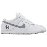 Nike Dunk Low SB Supreme "94 White Metallic Silver” - 210000100764 Hidden Hype Clothing