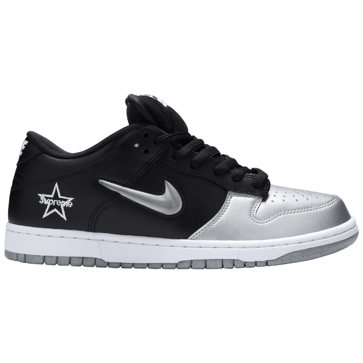 Nike Dunk Low SB X Supreme "Jewel Swoosh Silver" - 210000100272 Hidden Hype Clothing