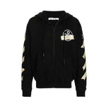Off White Arrows Logo Zip OS Hoodie - 210000087268 Hidden Hype Clothing
