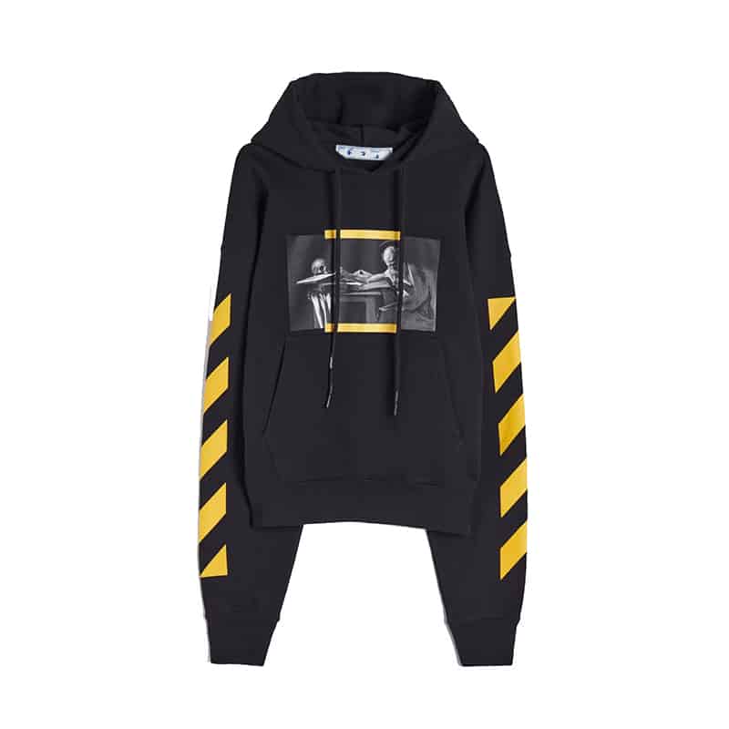 Off White Black/Yellow Caravaggio Hoodie - 210000089238 Hidden Hype Clothing