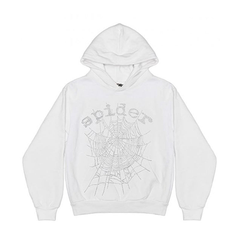 Sp5der Web Rhinestone Hoodie - 210000096499 Hidden Hype Clothing