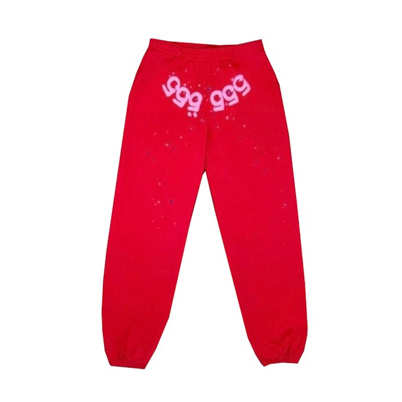 Sp5der Worldwide Red Angel Number 555 Sweatpants - 210000094842 Hidden Hype Clothing