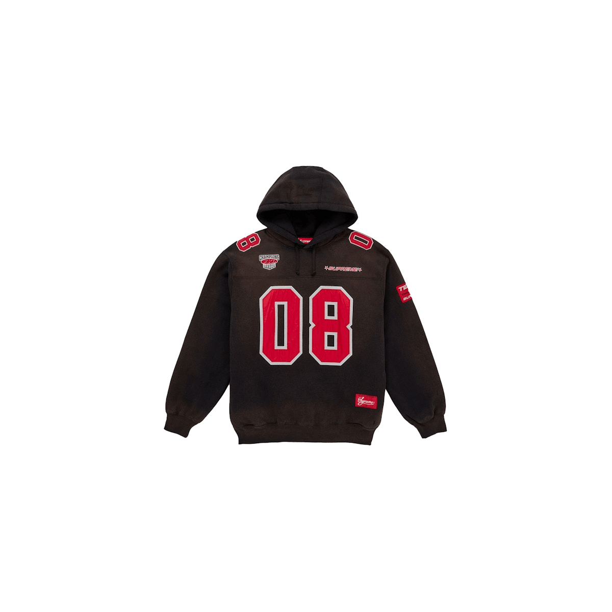 Supreme Football Jersey Hooded Sweatshirt - 210000101012 Hidden Hype Clothing