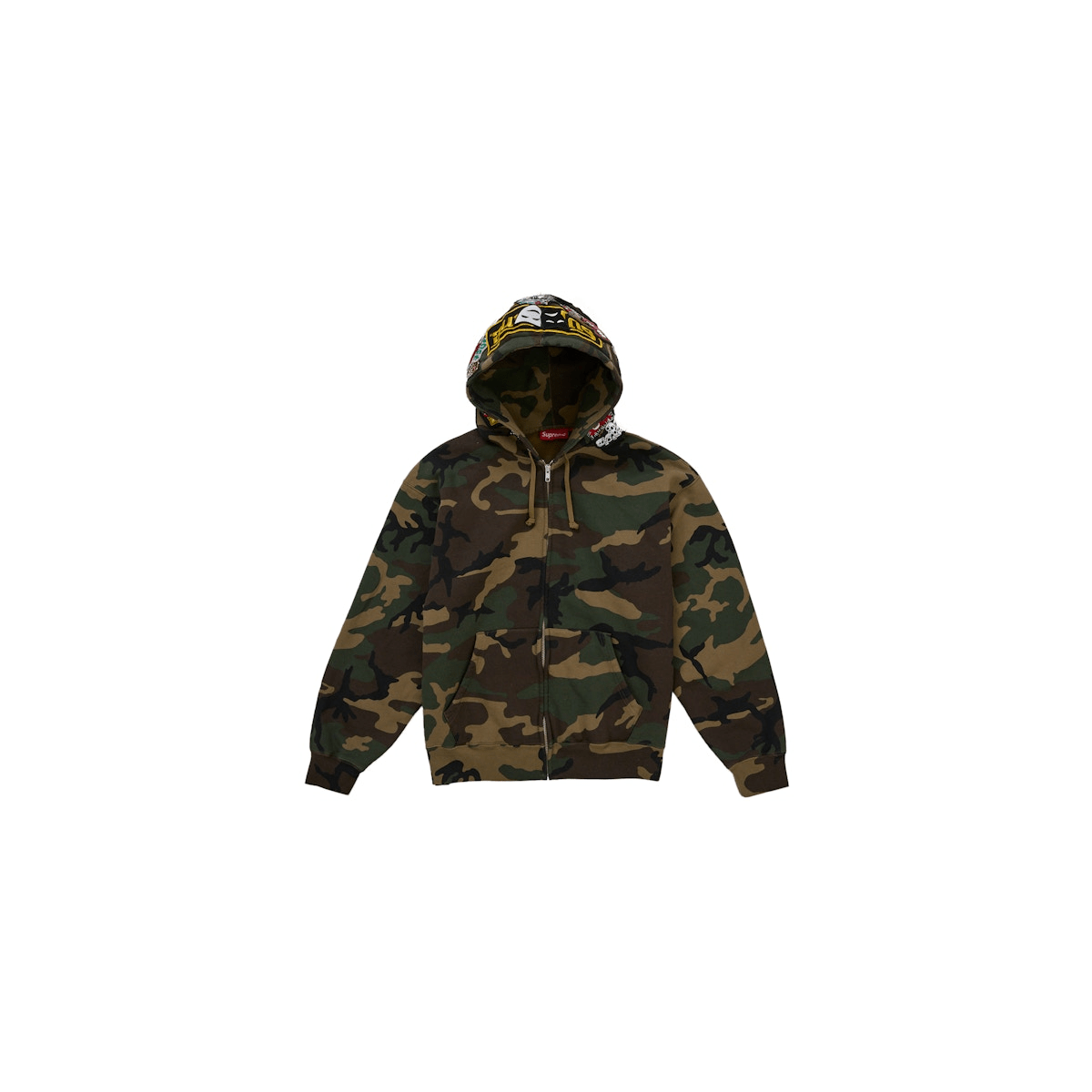 Supreme Patches Zip Up Hooded Sweatshirt - 210000101334 Hidden Hype Clothing