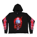 Vlone Skully Red Flame Hoodie - 210000094405 Hidden Hype Clothing