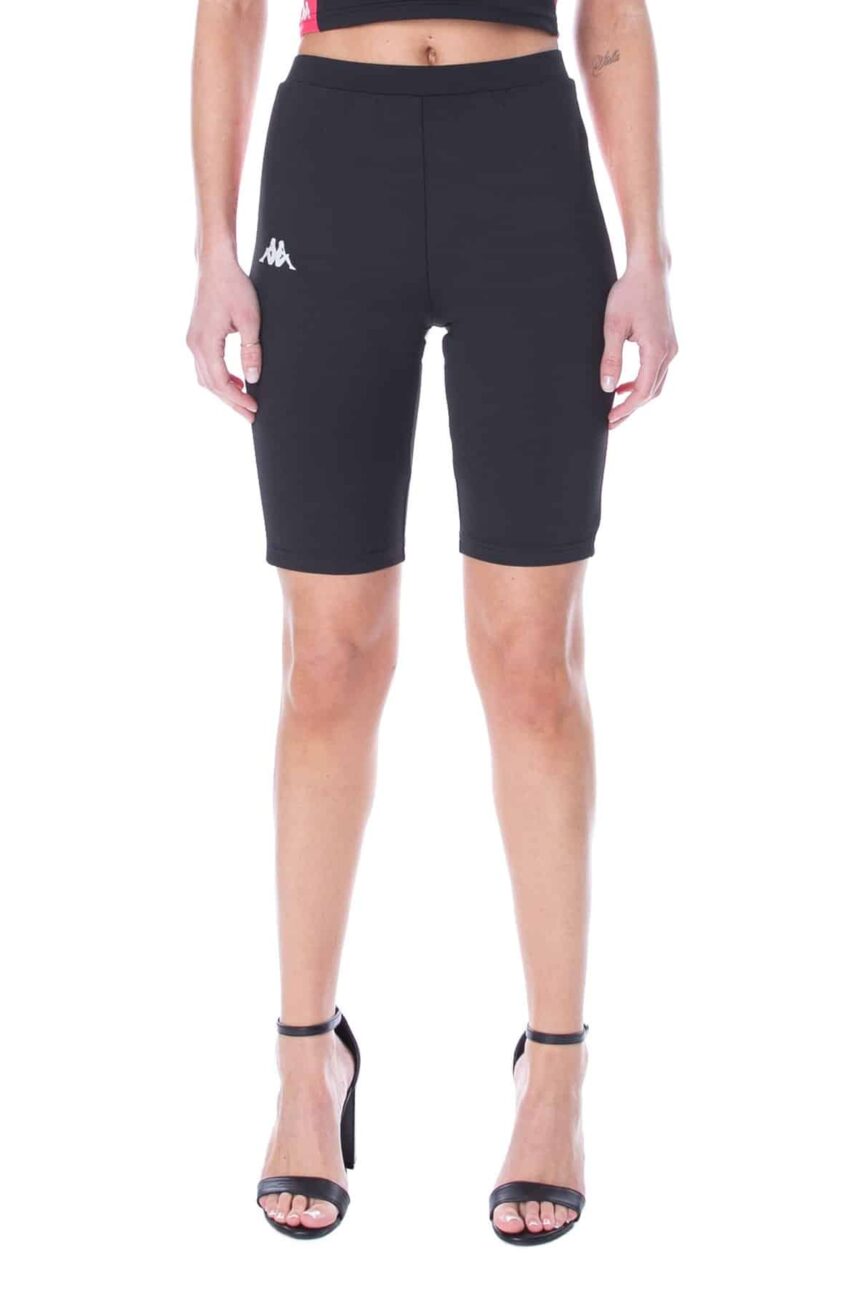 Womens Kappa Cicles Shorts Black Red Front