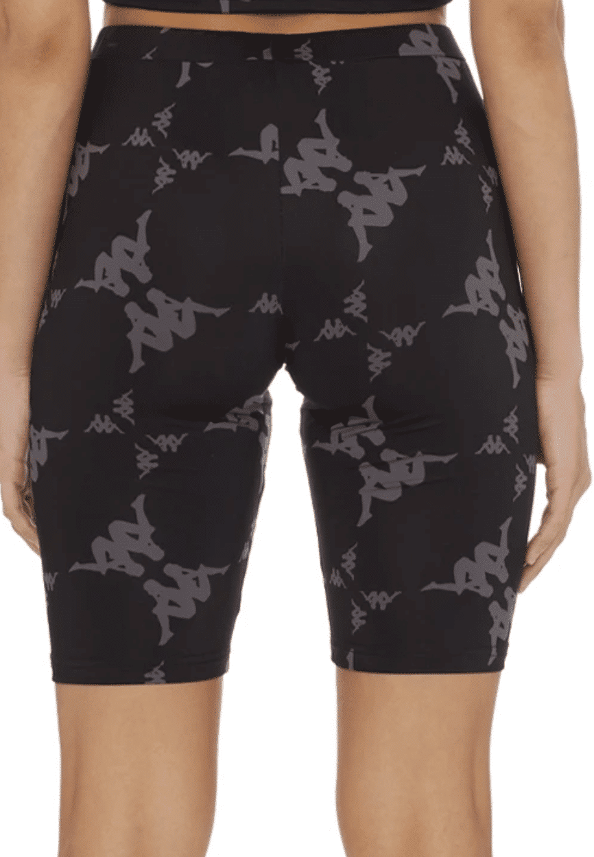 Kappa Womens Authentic Malin Shorts Black Grey Back