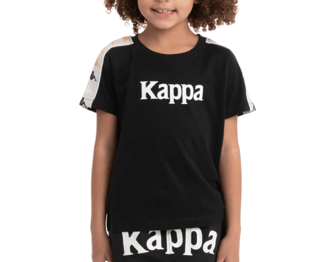 Kids Kappa Banda Deto 2 Tee Black Smoke