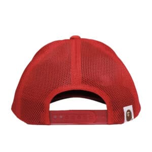 Bape College Trucker Hat Red Camo - Back