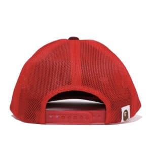 Bape NYC Logo Trucker Hat Red Camo - Back