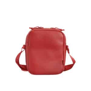 Supreme Leather Shoulder Bag Red Back