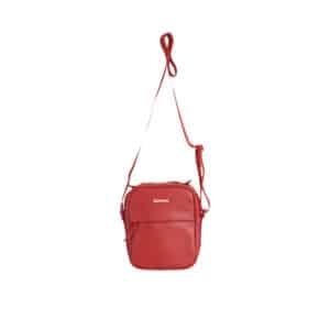 Supreme Leather Shoulder Bag Red Full