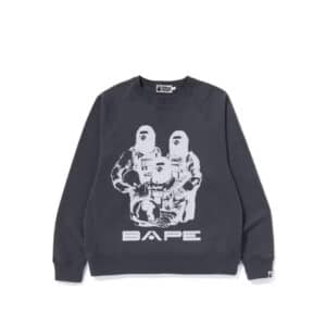 Bape Space System OS Crewneck Charcoal - Front
