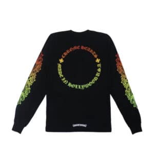 Chrome Hearts Floral Sleeve Gradient L/S Tee Black - Back