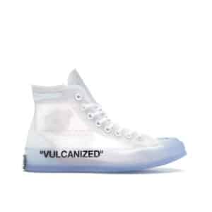 Off White Converse Chuck Taylor Vulcanized High - Left Side