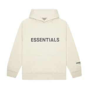 Essentials Pullover Hoodie Applique Logo SS20 Buttercream - Front