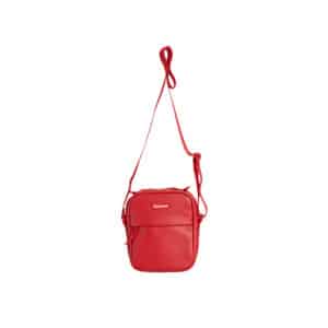 Supreme Leather Shoulder Bag FW23 Red - Full